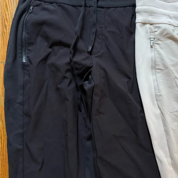 Athleta Black and Tan Track Pants with Elastic Waistbands - Picture 4 of 6